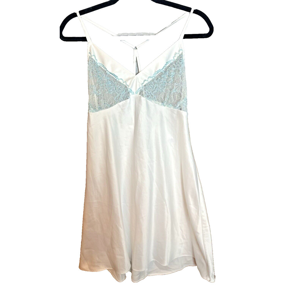 Secret Treasures Lacey Sheer Cami Slip Dress Womens Sz‎ M Fairycore Coquette 90s